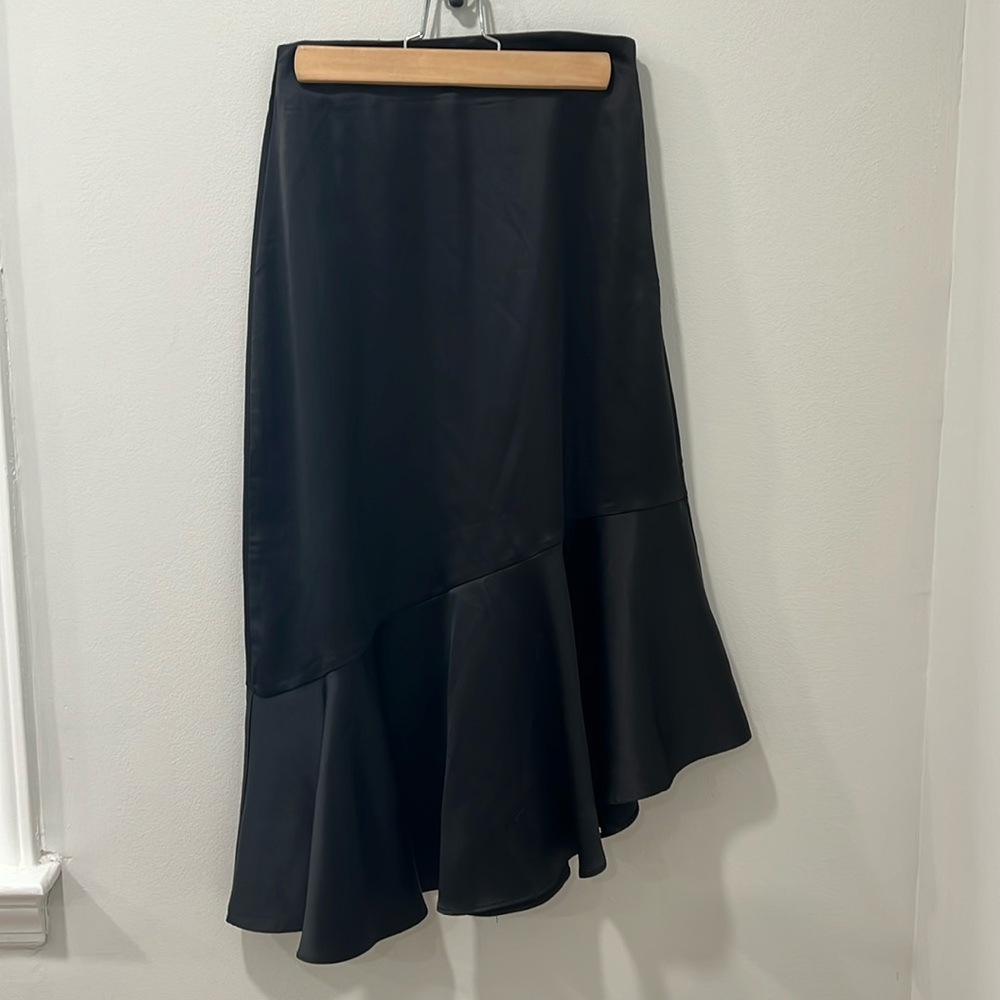 Yakira Bella asymmetrical black slip skirt size xs